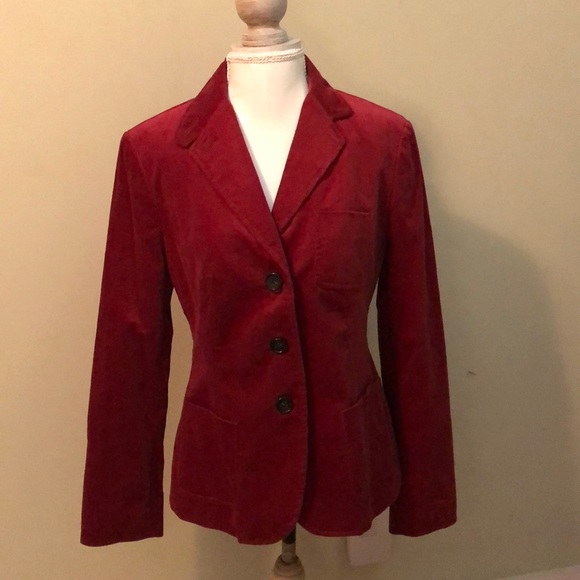 Talbots Jackets & Blazers - NWT Talbots Grace fit cranberry corduroy blazer
